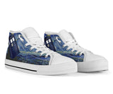 The doctor police public call box lord of time design custom converse high top shoes who sneakers trainers printed