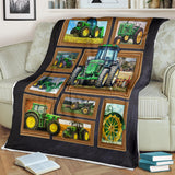 Green Tractor Machinery 3D Custom Fleece