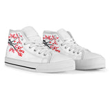 Japanese Crane and cherry blossom handpainted shoes