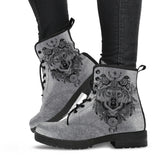 Gray Wolf, Leather Boots Women, Handcrafted Boots, Streetwear, Women Winter Boot