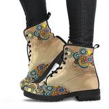 Vintage Hippie, Geometric Abstract, Women's Boots, Vegan Leather