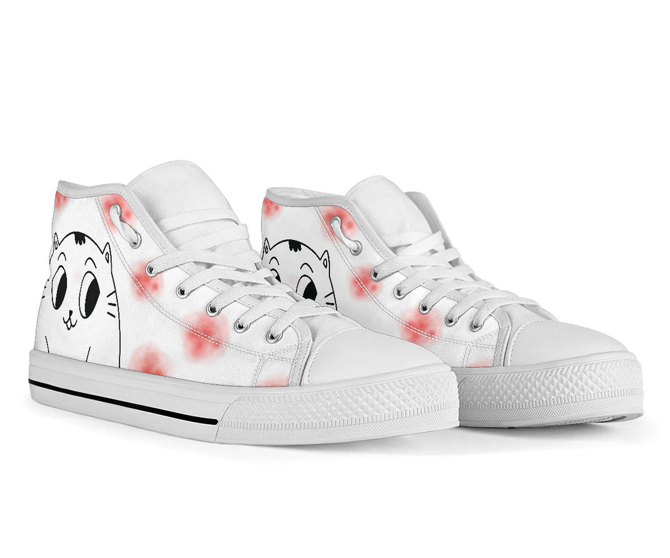 Cute Cats High Top Shoes, Cats For Girl High Top Sneaker