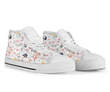 White Mermaid Print High Tops