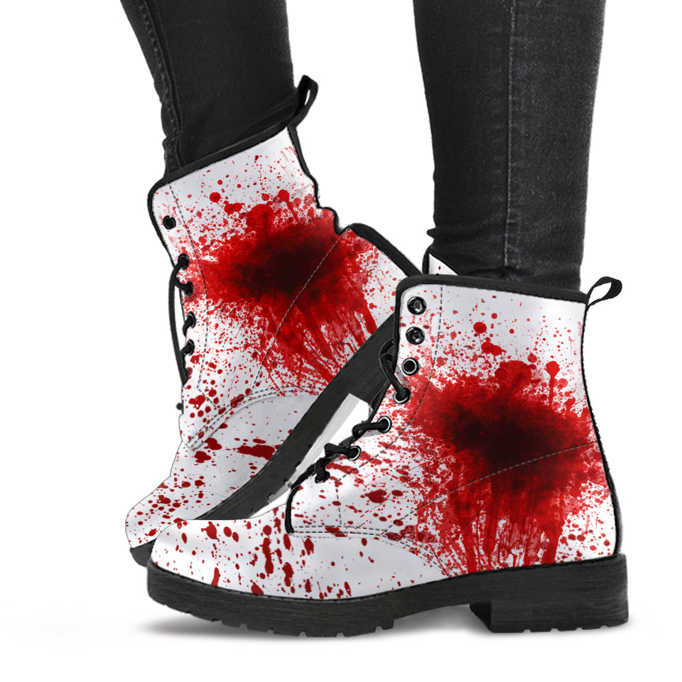 Bloody Boots, Blood Splattered Vampire Cosplay Halloween Shoes