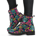 Sugar Skull Boots, Womens Skull Boots, premium Boots Women, Womens Leather Boots, Women Winter Boots, Rain Boots Womens