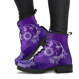 Sun and Moon Galaxy Handcrafted Women's Booties Vegan-Friendly Leather Boots