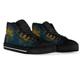 Dragonfly Boots, Golden Mandala, Womens high top