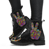 Peace Sign Symbol, Meditation Zen Yoga, Women's Boots