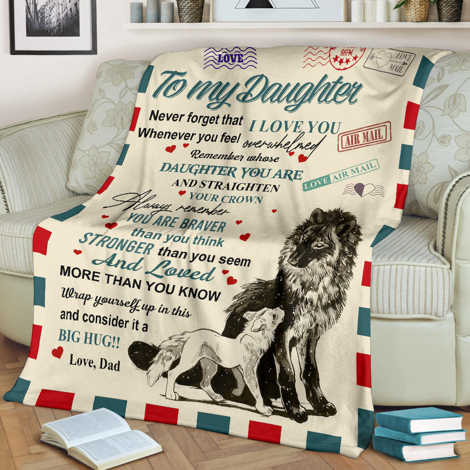 To My Daughter Air Mail Blanket copy
