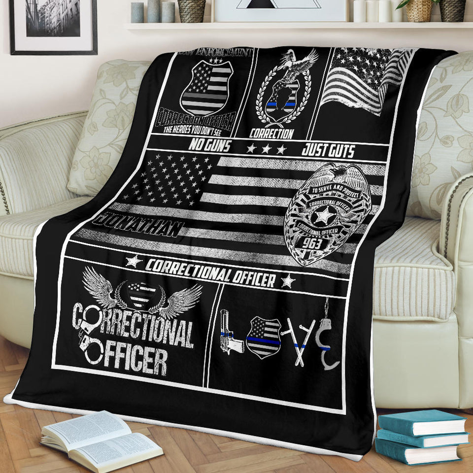 Corrections Officer Thin Silver Grey Gray Line American Flag