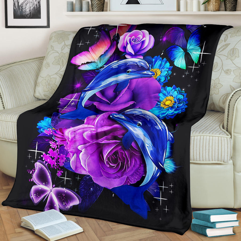 Beautiful Dolphin Dolphin Lovers Blanket