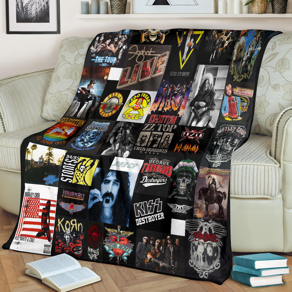 Classic Rock Bands 3D Throw Blanket