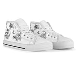 Black_White Boho Ladybird hand painted shoes