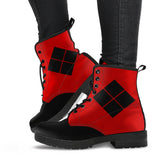 Harley Quinn Inspired Opposites Vegan Boots Right