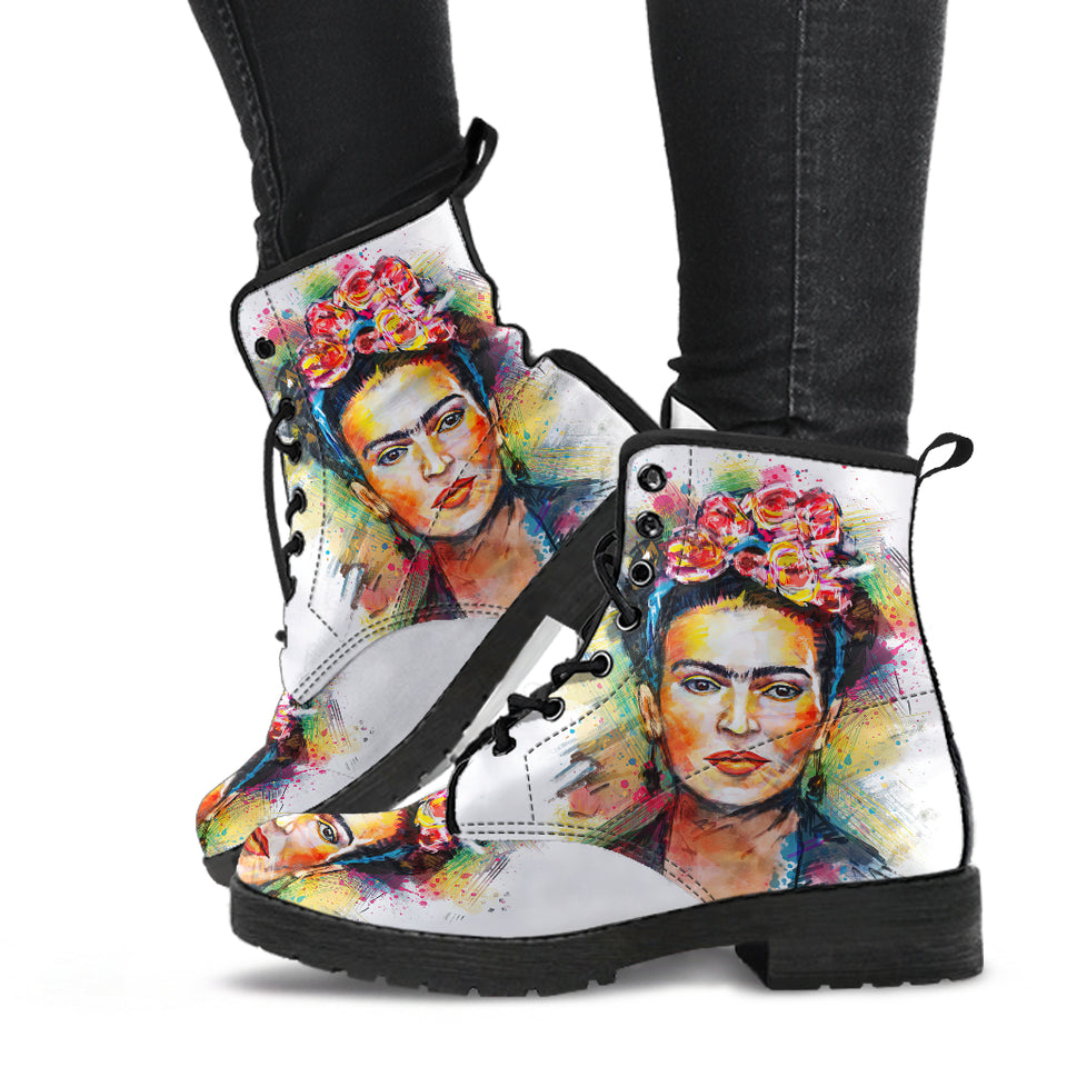 Frida Khalo Women's Canvas Boots I Statement Piece I Frida Khalo collector I Frida Khalo Lover