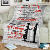 to My MOM Blanket, to My Mom I Know It's Not Easy for A Woman to Raise A Man from Son Fleece Blanket, Mother's Day Gift, Blanket for Mother's Day Gift for Mom Mother - PL