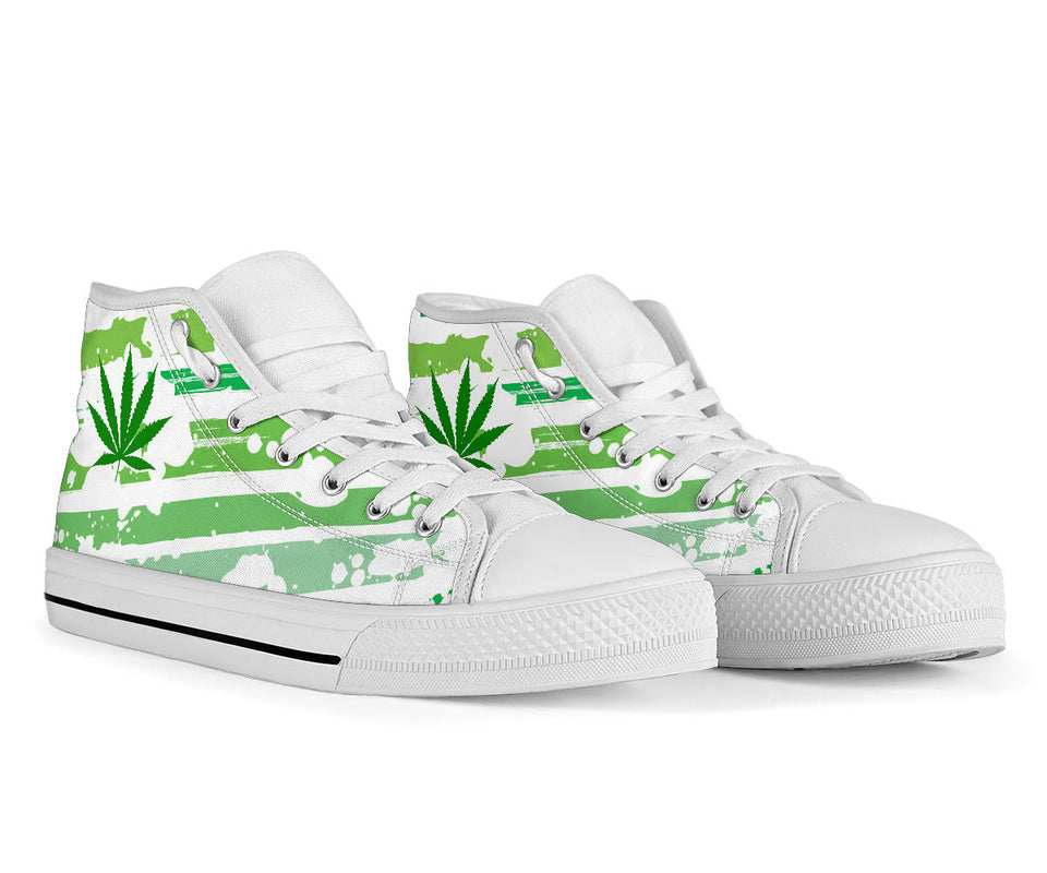 Rastaman Cannabis Leaf Flag Custom Sneakers