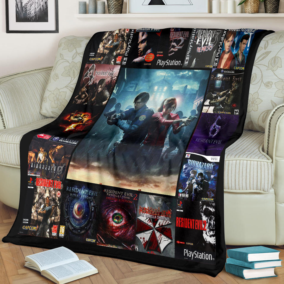 RESIDENT EVIL 3D Quilt Blanket