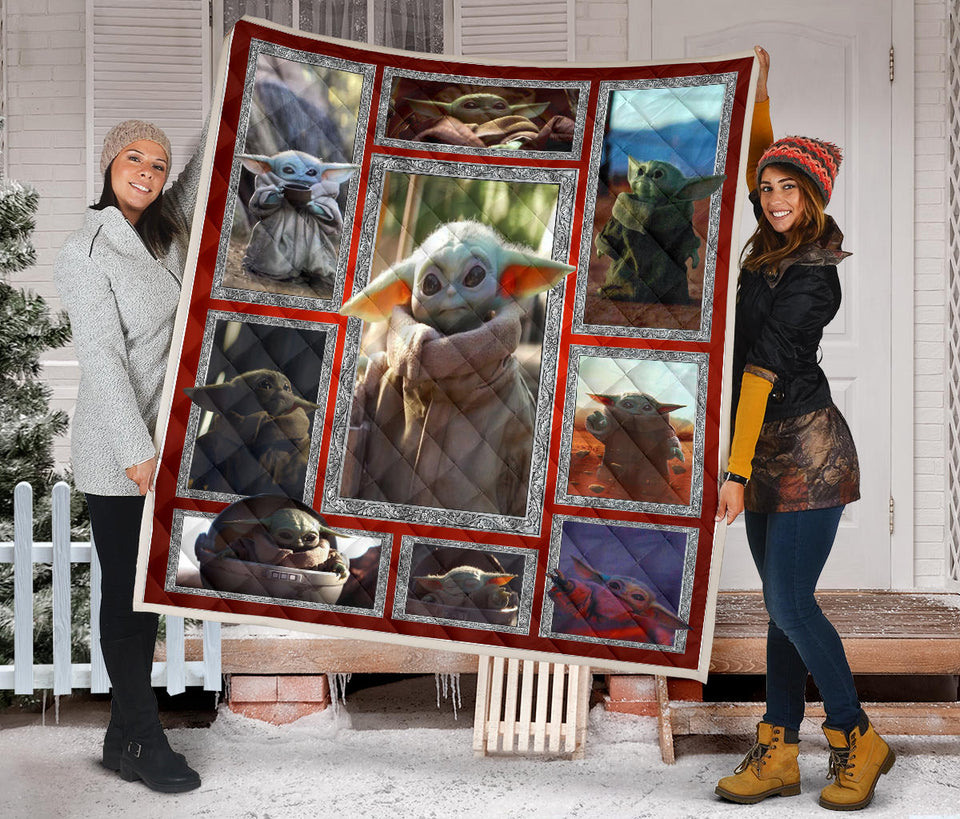 Baby Yoda Blanket, Star Wars Blanket - Baby Yoda Quilt Fleece, Sherpa Blanket