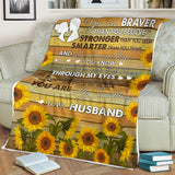 to My Wife Blanket, to My Wife You are Braver Than You Believe Custom Fleece Sherpa Blanket Fan Romantic Gift for Lover Wife, Gift for Wife Mother's Day  - PL