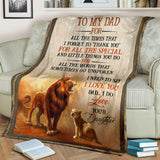 to My DAD Love Your Daughter Lion 3D Custom Fleece