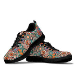 Blue Paisley Mandala, Leather Boots SNEAKERS
