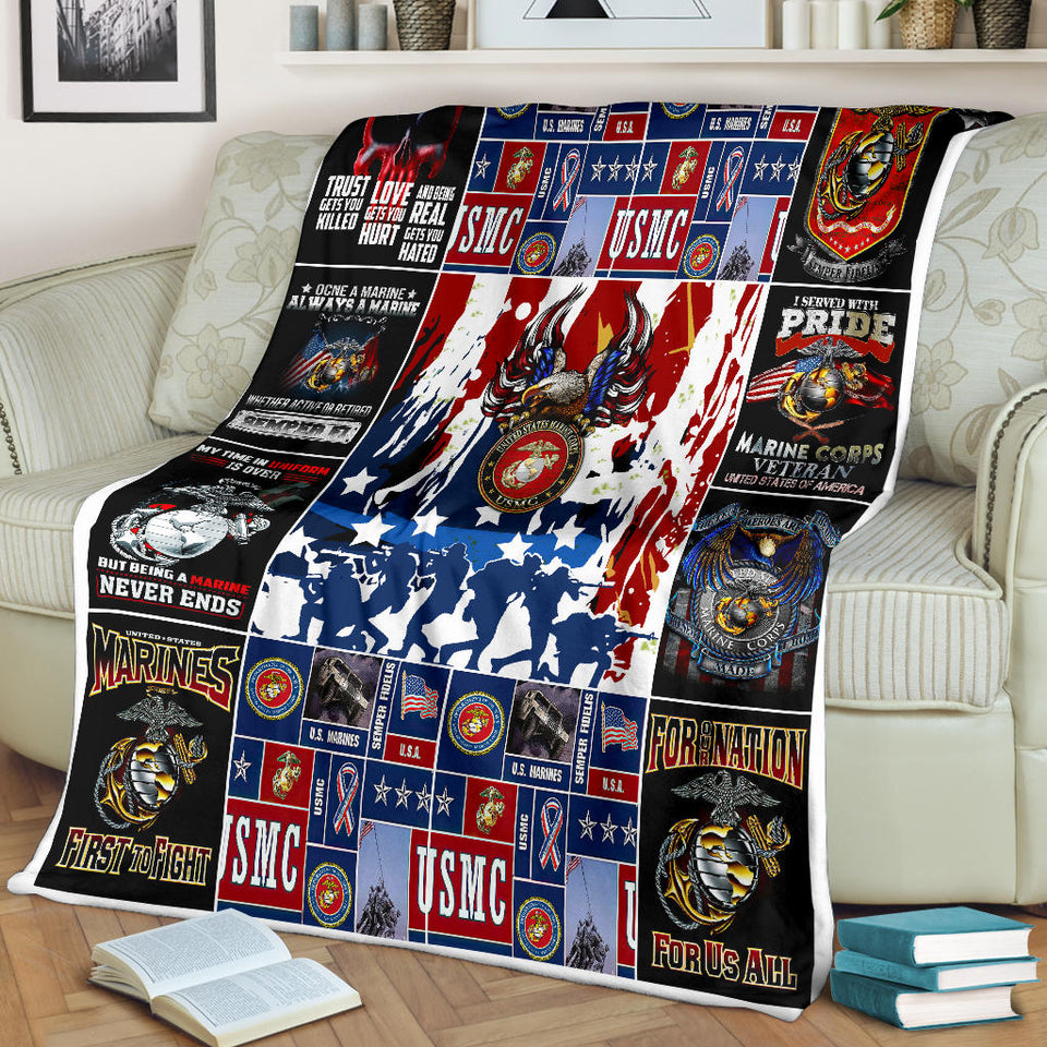 Usmc Veteran Blanket1 copy
