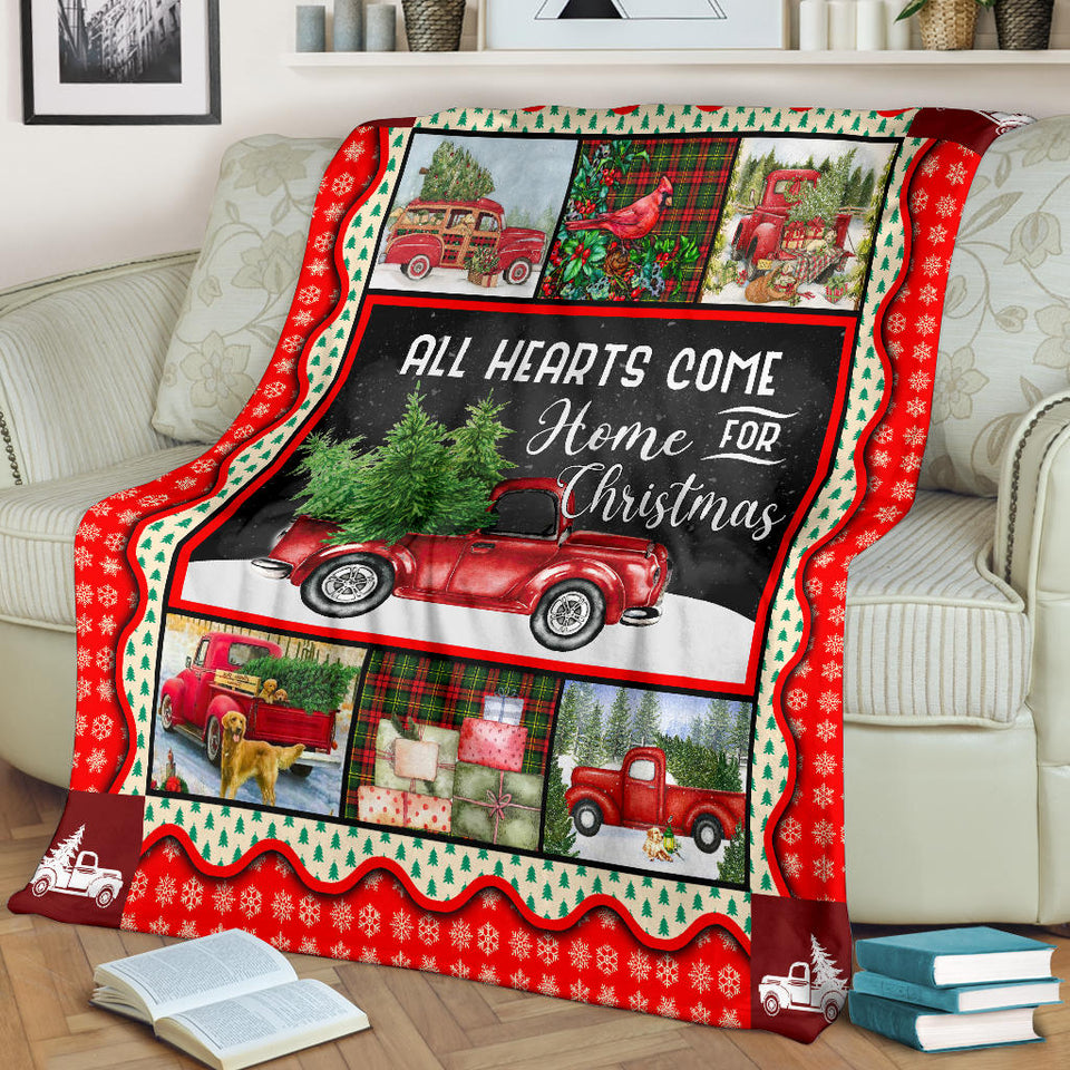 Red Truck Christmas Blanket copy