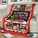 Red Truck Christmas Blanket copy