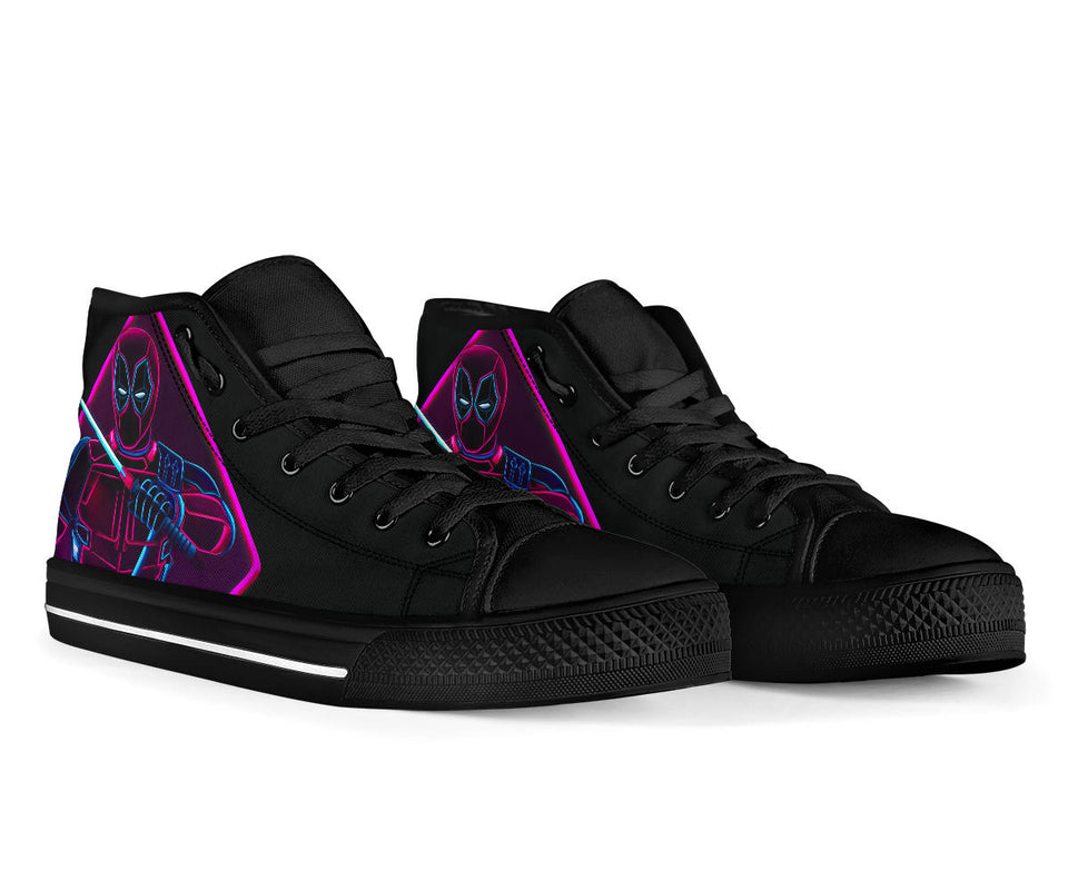 Deadpool Neon Converse Style Shoes