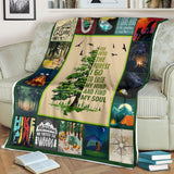 Milestone Blanket, Mountain Blanket - and Into The Forest I Go to Lose My Mind and Find My Soul Blanket - PL
