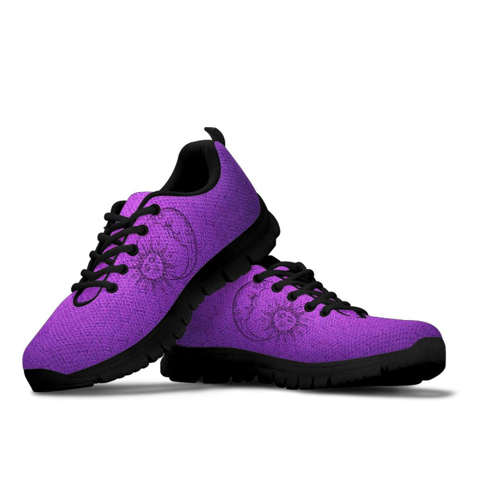 Purple Sun And Moon, Leather Boots SNEAKERS