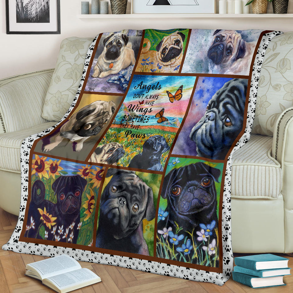Pug Blanket Dog Blanket