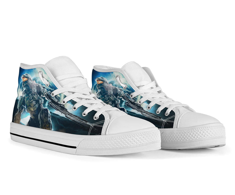 Halo Master Chief Shoes, Master Chief Converse Style Shoes, Halo Fan Gift Idea