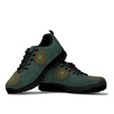 Green Mandala Boots, Leather Boots Women