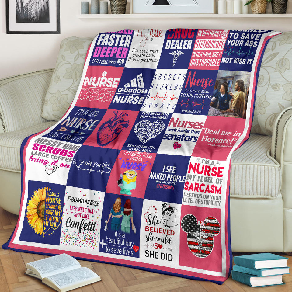 Nurse Blanket Nurse Quotes Quilt