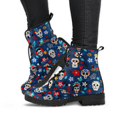 Womens Skull Boots, Womens Vegan Boot, Sugar Skulls, Leather Shoes Women, Winter Boots Women, Womens Rain Boots, Walking Boots Women