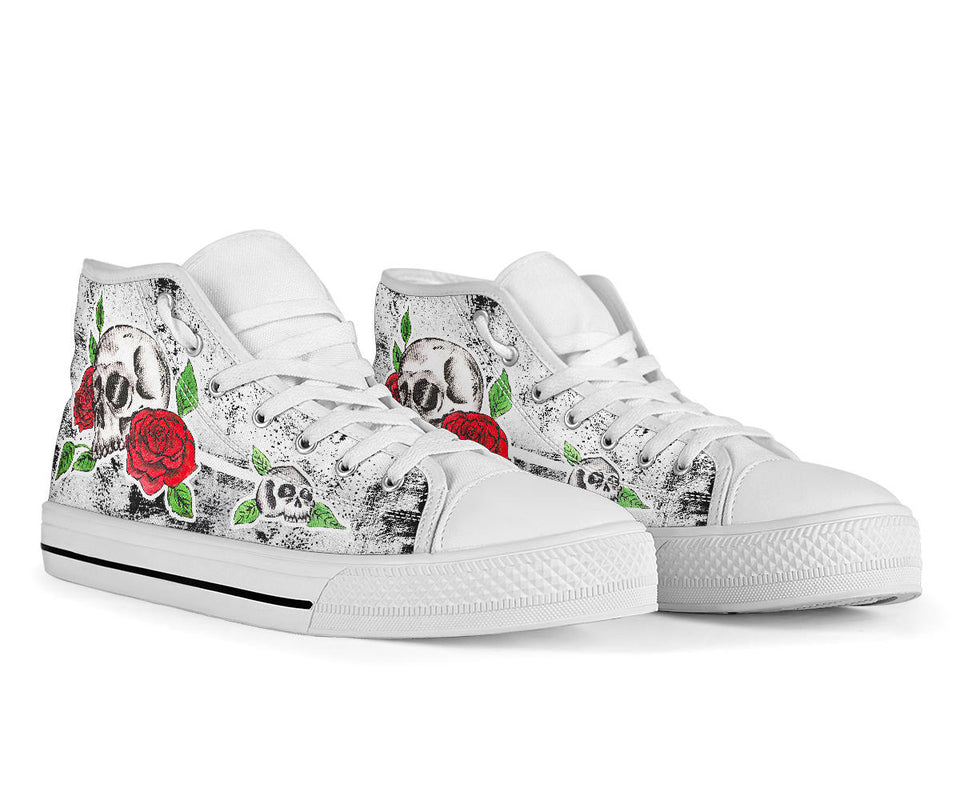 Skull with Roses Hand painted shoes