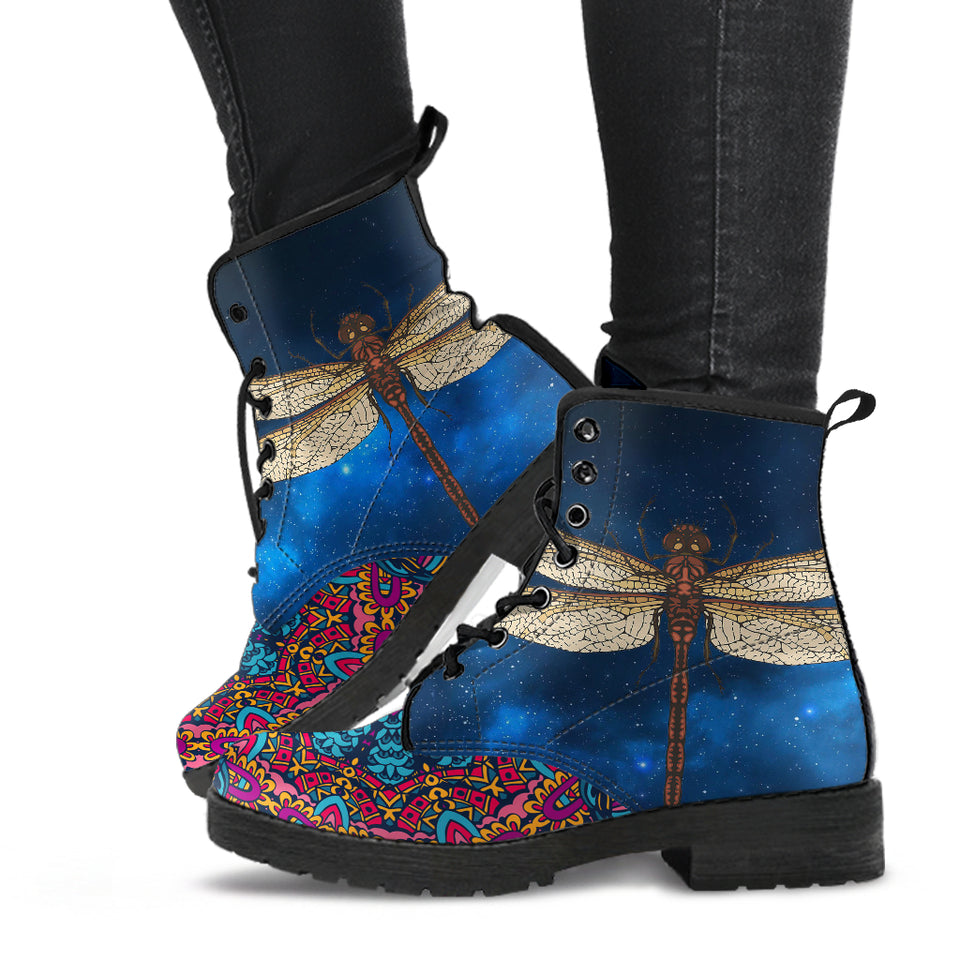 Dragonfly Shoes, Womens Leather Boots, Vegan Shoes, Outdoor Shoes, Womens Winter Boot, Dragonfly Rain Shoes, Bohemian Shoes - up lai