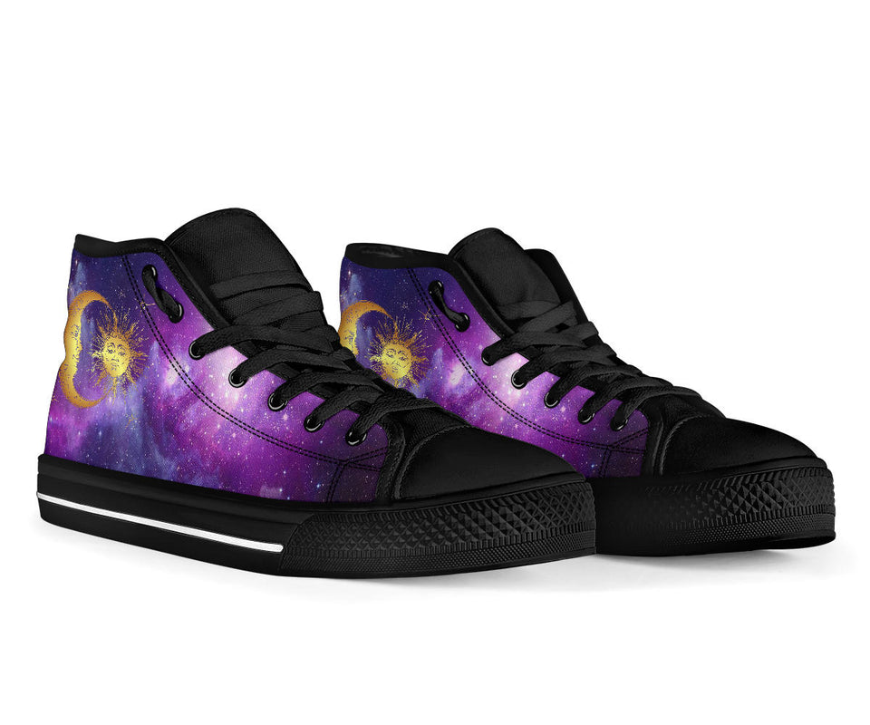 Sun Moon Mandala, Cosmic Galaxy Stars, Women's Boots