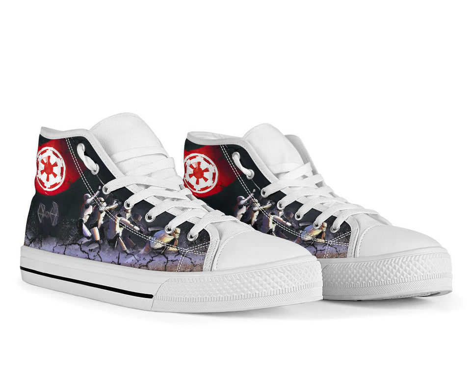Stormtroopers with the Flag of Galactic Empire Custom Sneakers