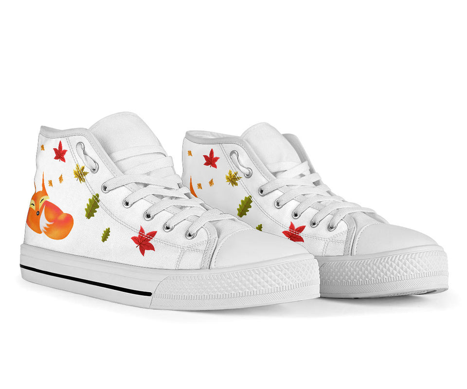 Cute Fox Hand Painted shoes Fox Illustration