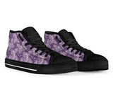 Purple Butterfly, Leather Boots Women