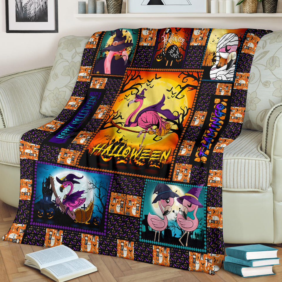 Halloween Flamingo Blanket
