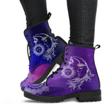 Sun Moon, Handcraft Boots, Womens Boots, Leather Shoes, Vegan Boots