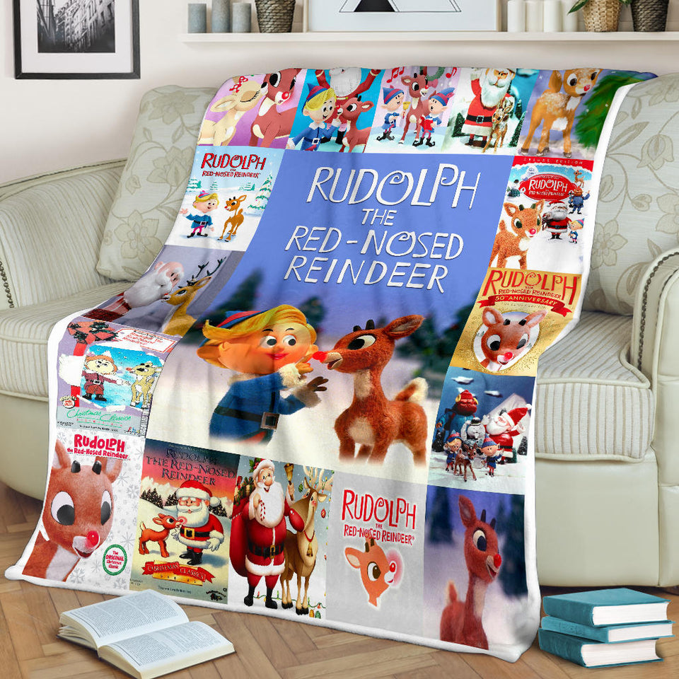 Rudolph The Red Nosed Reindeer Blanket