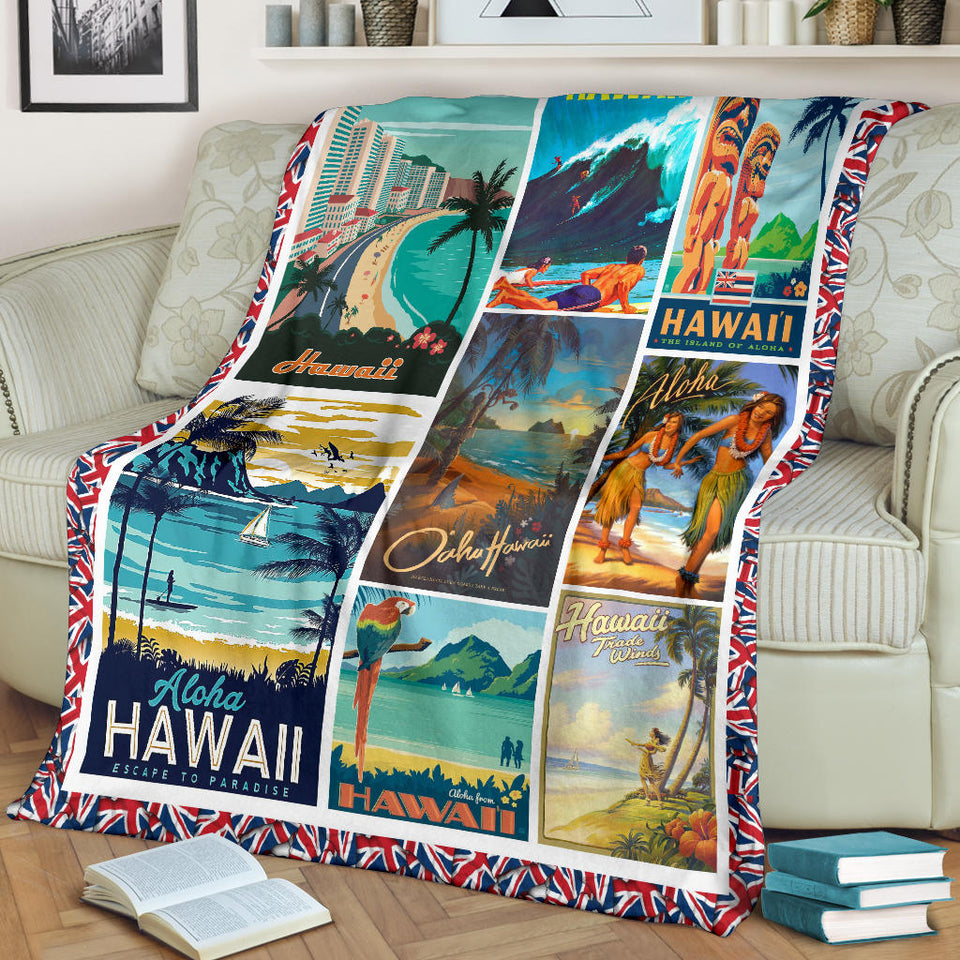 Hawaii Blanket Hawaiian Culture & History Quilt