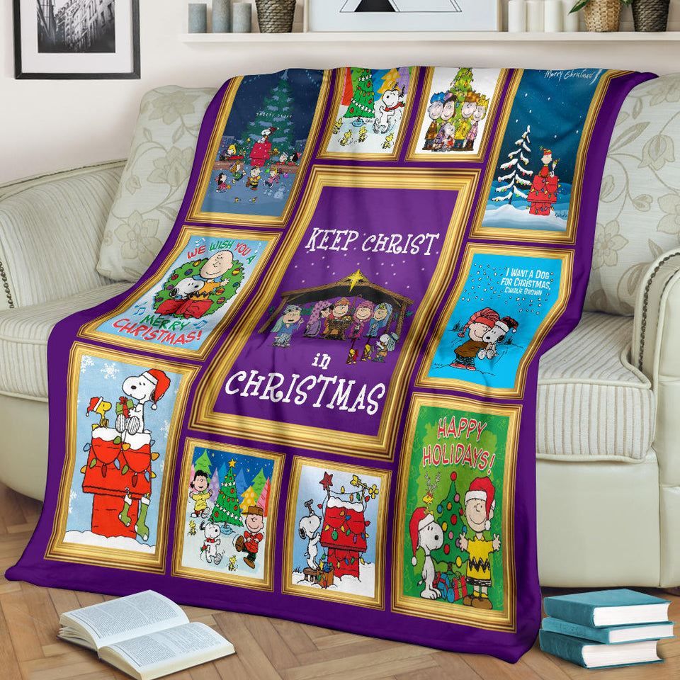Snoopy Keep Christ in Christmas CC 3D Quilt