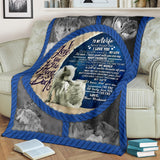 To My Wife I Love You To The Moon And Back Blanket