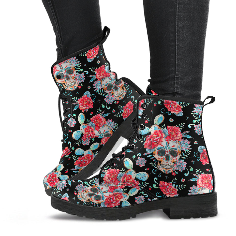 Skull Lovers, Leather Shoes, Womens Skull Boots, Vegan Leather Boots, Winter Boots, Rain Boots Womens, Bohemian Shoes, Hippie Boots